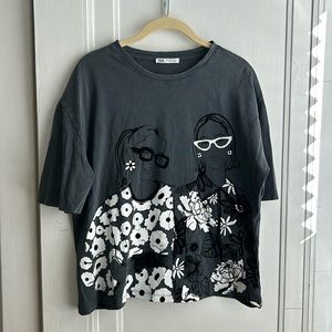 NWOT Zara Graphic Tee